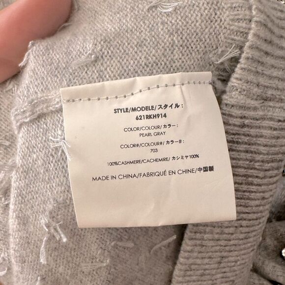 Michael Kors Collection 100% Cashmere Crystal Embellished Heavy Sweater Sz S - Picture 5 of 7